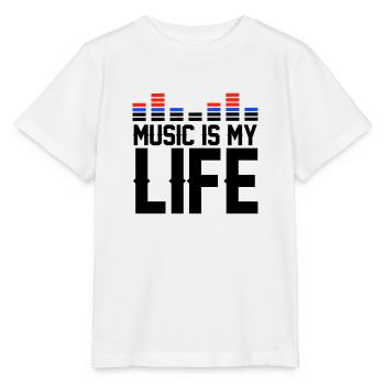 La musique est ma vie - T-shirt bio MINI CREATOR Stanley/Stella Enfant - blanc - Devant - Maike (125cm)