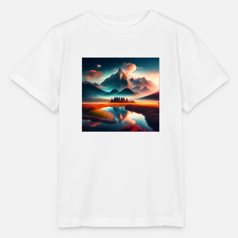 Paysage - T-shirt bio MINI CREATOR Stanley/Stella Enfant - blanc