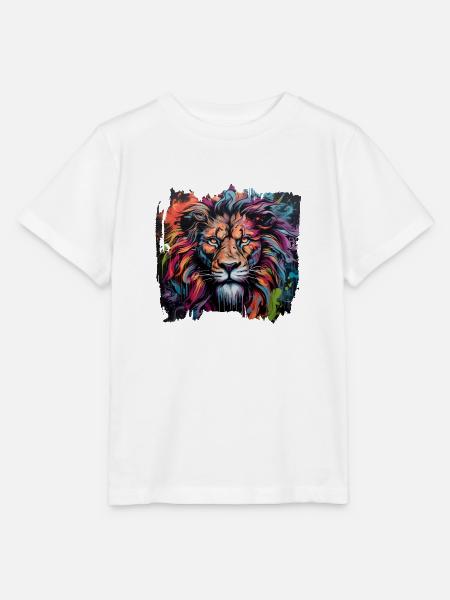 Löwe im Graffiti-Stil - Stanley/Stella Kinder T-Shirt MINI CREATOR  - Weiß