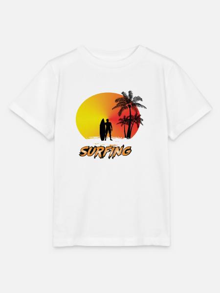 Surfing - Stanley/Stella Kinder T-Shirt MINI CREATOR - Weiß