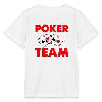 poker team - Stanley/Stella Kinder T-Shirt MINI CREATOR  - Weiß - Vorne - Maike (125cm)