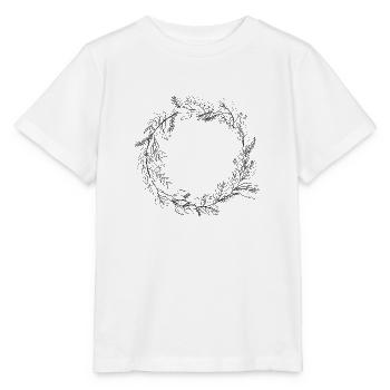 Floral wreath - Stanley/Stella MINI CREATOR Kids’ T-Shirt - white - Front - Maike (125cm)