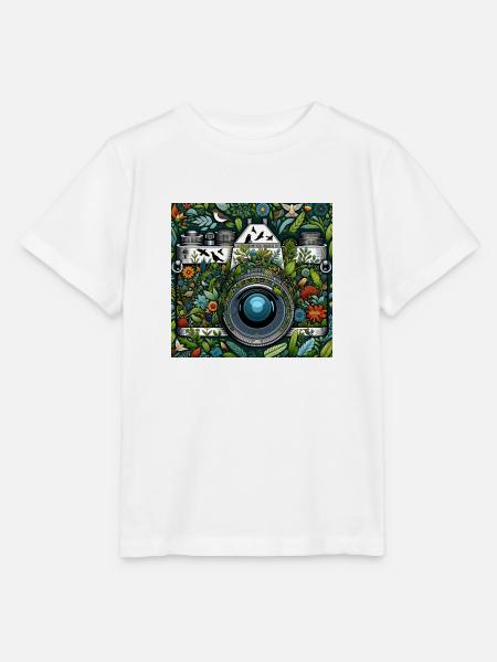 Fotokamera Naturdesign - Stanley/Stella Kinder T-Shirt MINI CREATOR - Weiß