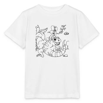 Iguana Kids Motif DIY Coloring Page for Creatives - Stanley/Stella MINI CREATOR Kids’ T-Shirt - white - Front - Maike (125cm)