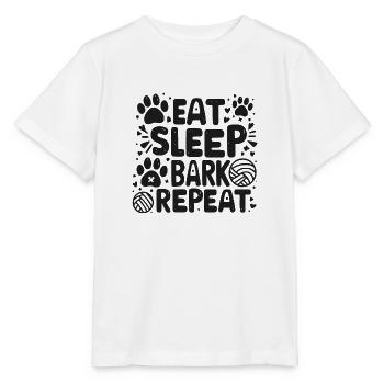 Eat Sleep Bark Repeat - Stanley/Stella MINI CREATOR Kids’ T-Shirt - white - Front - Maike (125cm)