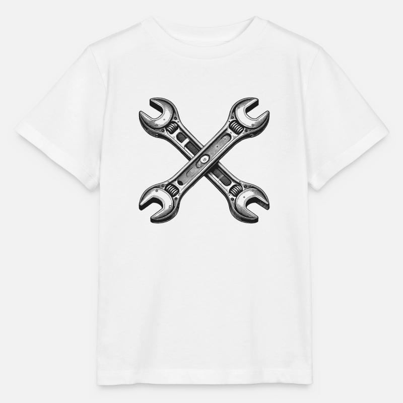 Clés à fourche - T-shirt bio MINI CREATOR Stanley/Stella Enfant - blanc