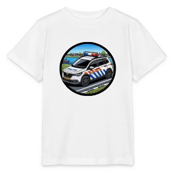 Voiture de police NL - T-shirt bio MINI CREATOR Stanley/Stella Enfant - blanc - Devant - Maike (125cm)