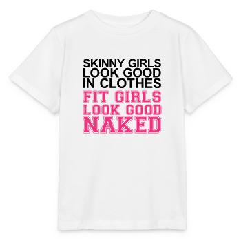 Fit girls look good - Stanley/Stella MINI CREATOR Kids’ T-Shirt - white - Front - Maike (125cm)