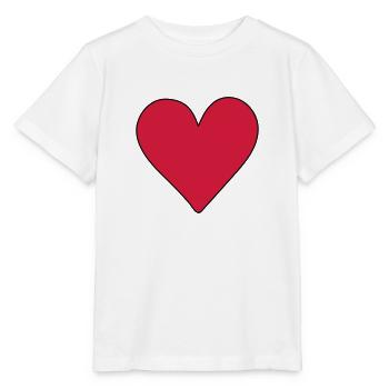 herz rot - Stanley/Stella Kinder T-Shirt MINI CREATOR  - Weiß - Vorne - Maike (125cm)