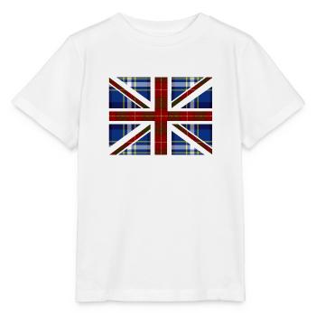 tartan union jack - T-shirt bio MINI CREATOR Stanley/Stella Enfant - blanc - Devant - Maike (125cm)