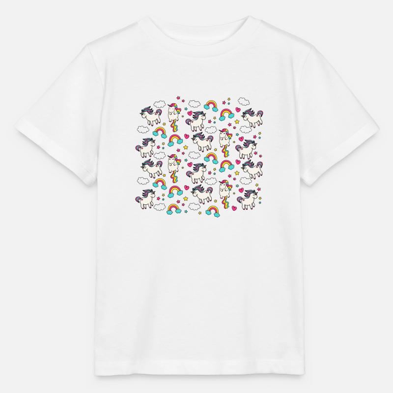 licornes - T-shirt bio MINI CREATOR Stanley/Stella Enfant - blanc