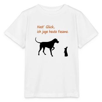 hund_jagt_fasane_neu_cb - Stanley/Stella Kinder T-Shirt MINI CREATOR  - Weiß - Vorne - Maike (125cm)