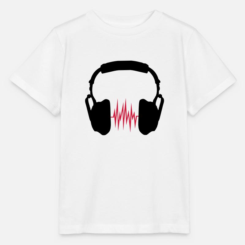 headphones - Stanley/Stella MINI CREATOR Kids’ T-Shirt - white