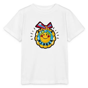 Smiley Winning Medal - Stanley/Stella Kinder T-Shirt MINI CREATOR  - Weiß - Vorne - Maike (125cm)