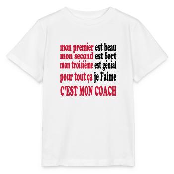 Mon coach est beau - Stanley/Stella Kinder T-Shirt MINI CREATOR  - Weiß - Vorne - Maike (125cm)
