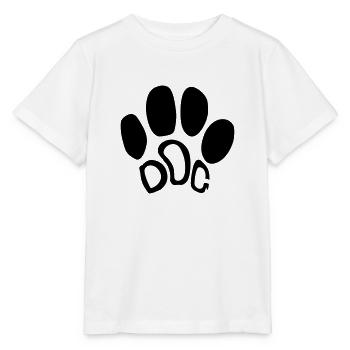 chien texte logo patte chien empreinte d'animal familier kaet - T-shirt bio MINI CREATOR Stanley/Stella Enfant - blanc - Devant - Maike (125cm)