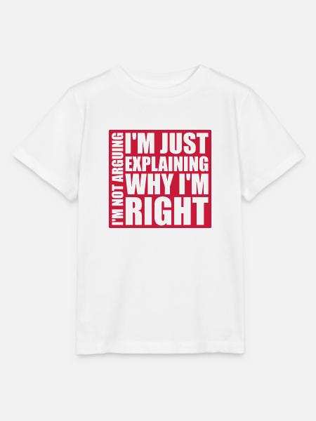 I m not arguing - Stanley/Stella Kinder T-Shirt MINI CREATOR - Weiß