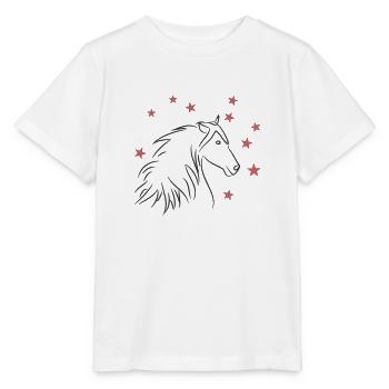 Pferd - Stanley/Stella Kinder T-Shirt MINI CREATOR  - Weiß - Vorne - Maike (125cm)