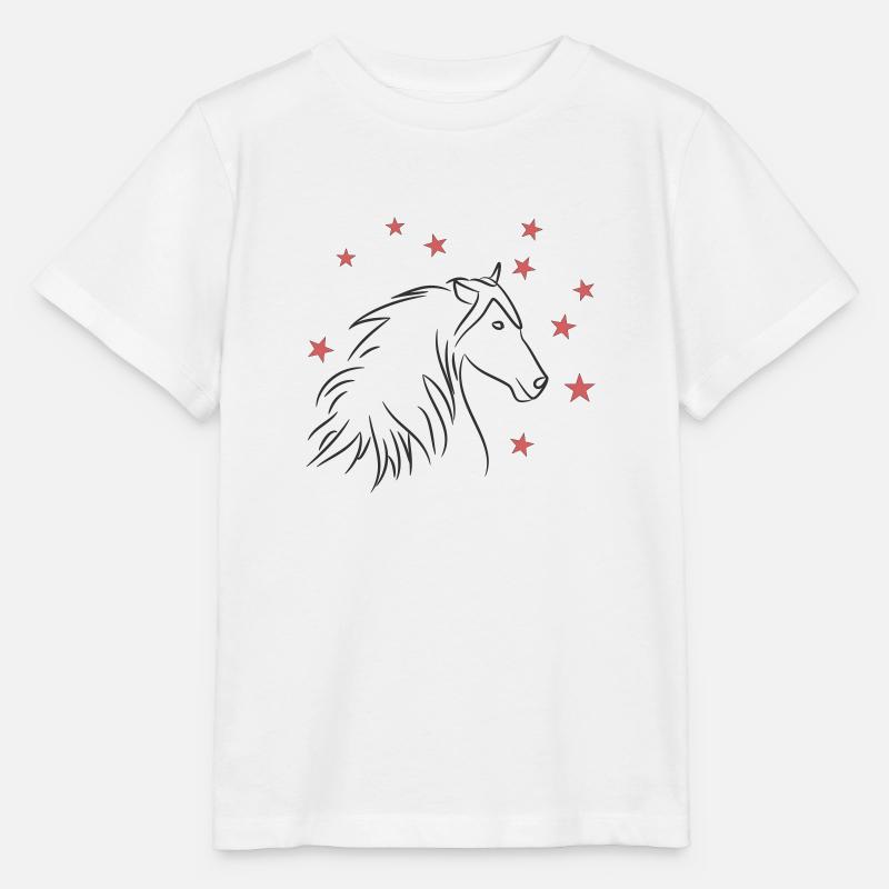 Cheval - T-shirt bio MINI CREATOR Stanley/Stella Enfant - blanc