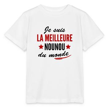 la meilleure nounou du monde / meilleure nounou - T-shirt bio MINI CREATOR Stanley/Stella Enfant - blanc - Devant - Maike (125cm)