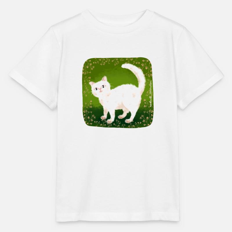 chat mignon - T-shirt bio MINI CREATOR Stanley/Stella Enfant - blanc