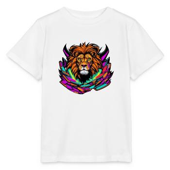 Herz und Seele eines Löwen - Stanley/Stella Kinder T-Shirt MINI CREATOR  - Weiß - Vorne - Maike (125cm)