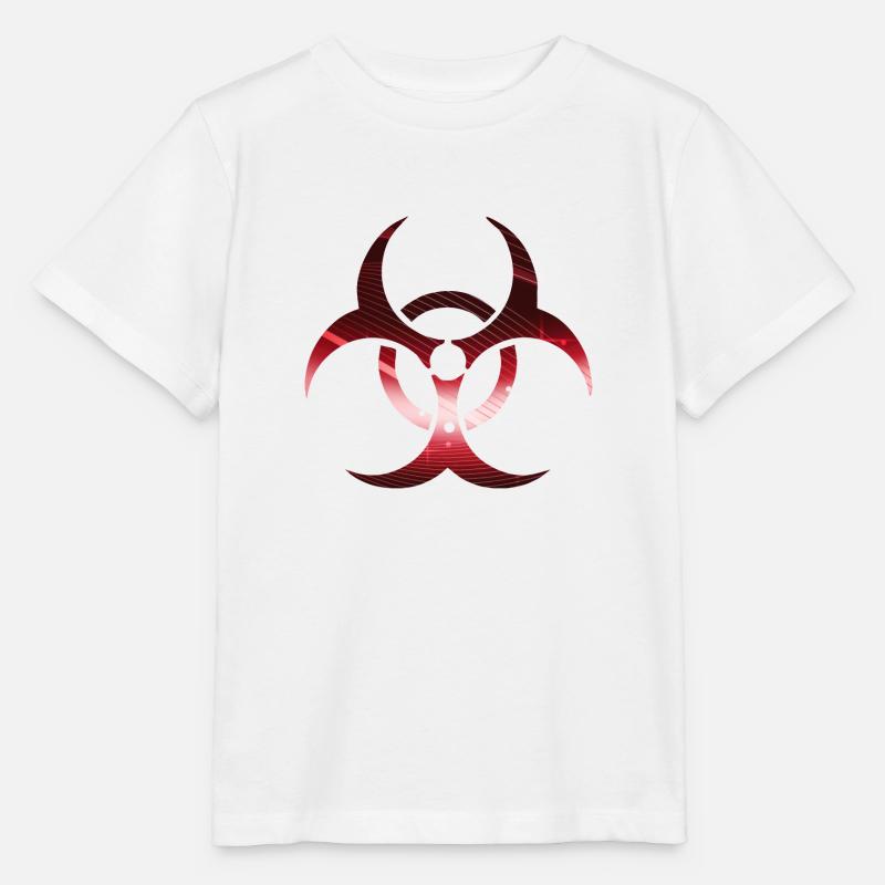 Biohazard rot - Stanley/Stella Kinder T-Shirt MINI CREATOR  - Weiß