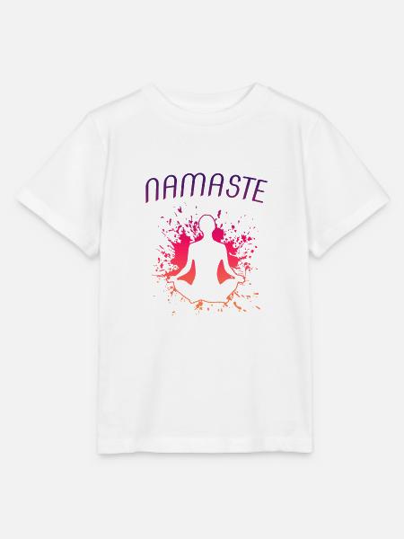 Namaste Yoga - Stanley/Stella Kinder T-Shirt MINI CREATOR - Weiß