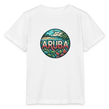 Aruba - Caribbean - Dutch Indies - Karibik - Stanley/Stella MINI CREATOR Kids’ T-Shirt - white - Front - Maike (125cm)