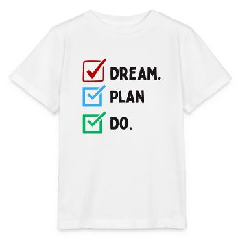 Dream Plan Do Checklist Design Black White - Stanley/Stella MINI CREATOR Kids’ T-Shirt - white - Front - Maike (125cm)