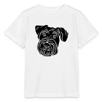 Schnauzer moyen - T-shirt bio MINI CREATOR Stanley/Stella Enfant - blanc - Devant - Maike (125cm)