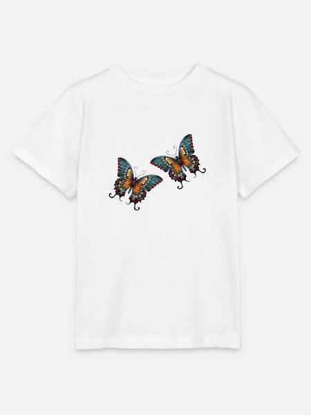 Schmetterlinge - Stanley/Stella Kinder T-Shirt MINI CREATOR - Weiß