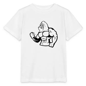Gorille Silverback 01 - T-shirt bio MINI CREATOR Stanley/Stella Enfant - blanc - Devant - Maike (125cm)