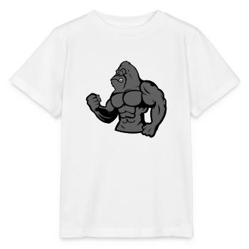 Gorille Silverback 02 - T-shirt bio MINI CREATOR Stanley/Stella Enfant - blanc - Devant - Maike (125cm)
