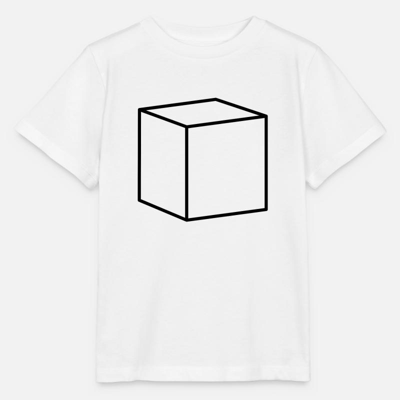 Cube noir - T-shirt bio MINI CREATOR Stanley/Stella Enfant - blanc