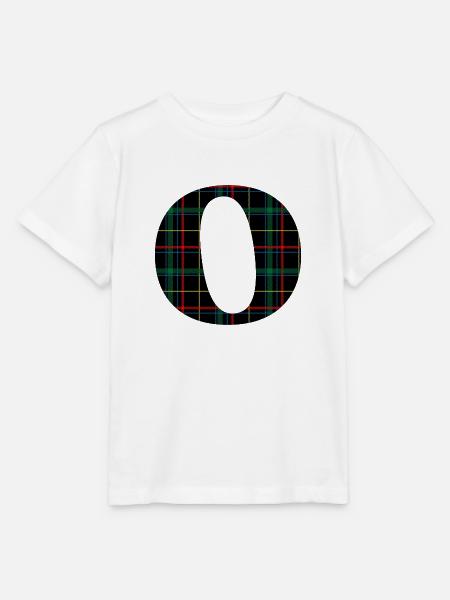 Monogramm o schottischer Tartan - Stanley/Stella Kinder T-Shirt MINI CREATOR - Weiß