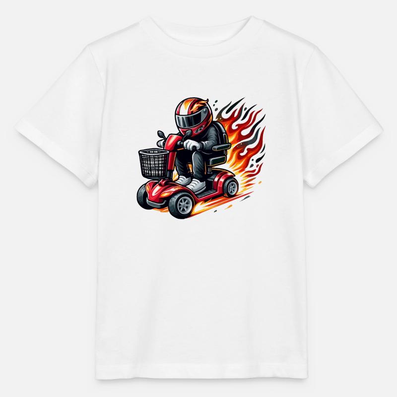 Race mobility scooter - Stanley/Stella MINI CREATOR Kids’ T-Shirt - white