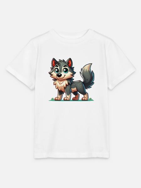wolf comic 1 - Stanley/Stella Kinder T-Shirt MINI CREATOR  - Weiß