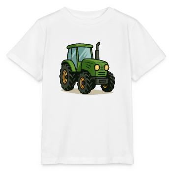tracteur - T-shirt bio MINI CREATOR Stanley/Stella Enfant - blanc - Devant - Maike (125cm)