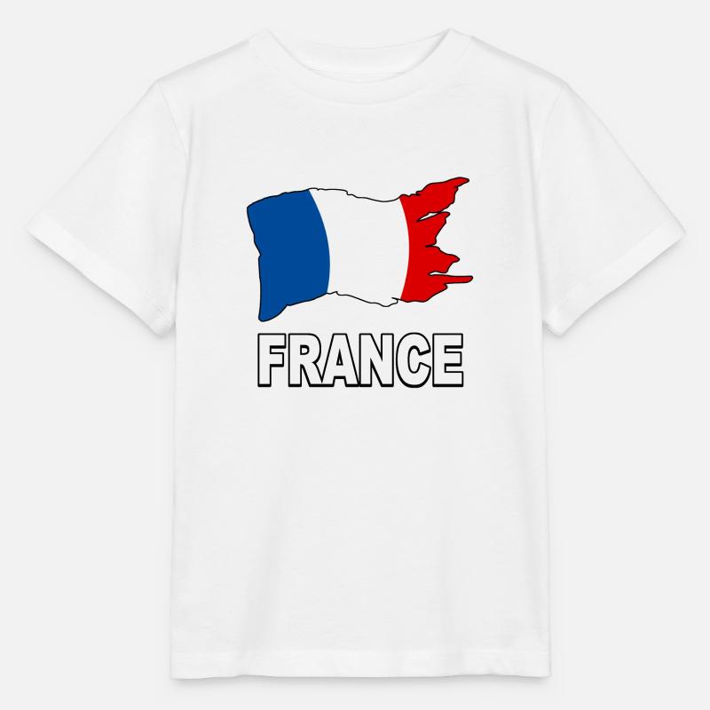 france drapeau 04 - T-shirt bio MINI CREATOR Stanley/Stella Enfant - blanc