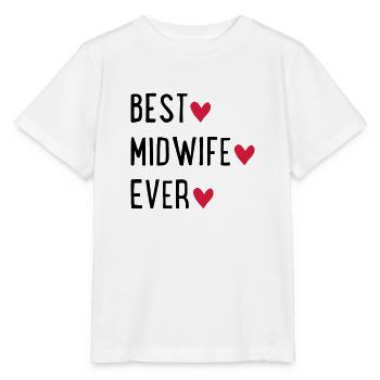 sage-femme - T-shirt bio MINI CREATOR Stanley/Stella Enfant - blanc - Devant - Maike (125cm)