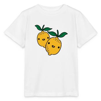 2 citrons kawaii - T-shirt bio MINI CREATOR Stanley/Stella Enfant - blanc - Devant - Maike (125cm)