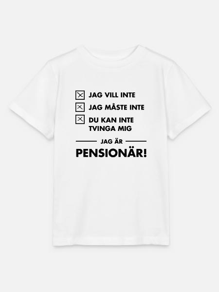 Rolig slogan - Jag är pensionär - T-shirt MINI CREATOR barn från Stanley/Stella - vit