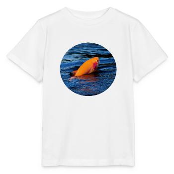 Pêche de la truite d’or - pêche à la truite - T-shirt bio MINI CREATOR Stanley/Stella Enfant - blanc - Devant - Maike (125cm)