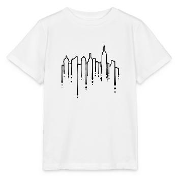 Silhouette Graffiti Gratte-ciel - T-shirt bio MINI CREATOR Stanley/Stella Enfant - blanc - Devant - Maike (125cm)