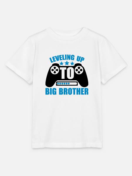 Leveling up big brother - Stanley/Stella Kinder T-Shirt MINI CREATOR  - Weiß