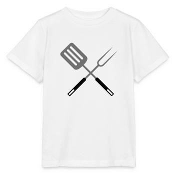 Barbecue Pan Turner Grill Fork Grill Master - Stanley/Stella MINI CREATOR Kids’ T-Shirt - white - Front - Maike (125cm)