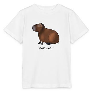 Capybara - chill out! - Stanley/Stella MINI CREATOR Kids’ T-Shirt - white - Front - Maike (125cm)