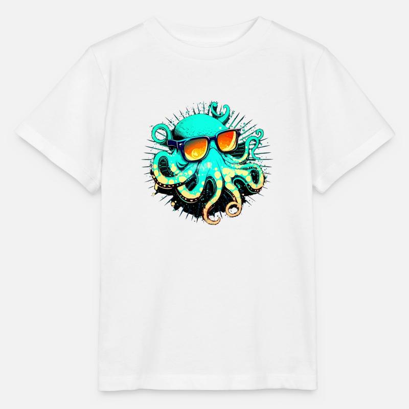 Cooloctopus - T-shirt bio MINI CREATOR Stanley/Stella Enfant - blanc