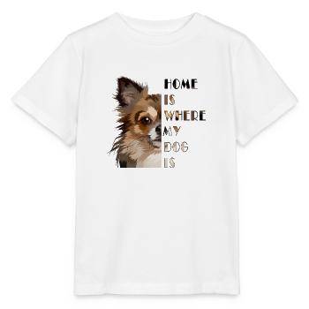 Chien chihuahua citation - T-shirt bio MINI CREATOR Stanley/Stella Enfant - blanc - Devant - Maike (125cm)